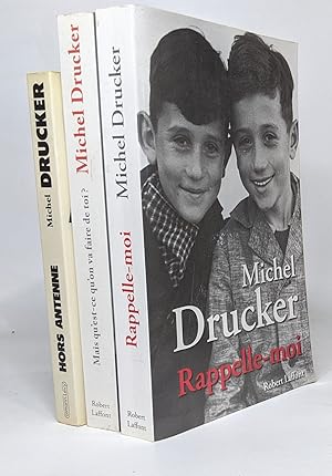 Image du vendeur pour Lot de 3 biographies de Michel Drucker: Rappelle-moi / Mais qu'est-ce qu'on va faire de toi? / Hors antenne mis en vente par crealivres