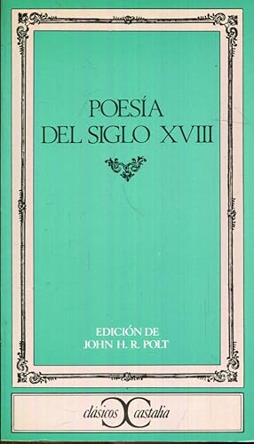 Imagen del vendedor de Poesía del siglo XVIII a la venta por Rincón de Lectura