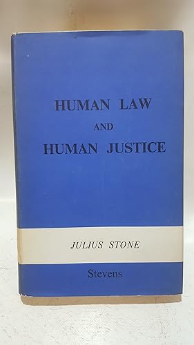 Seller image for Human Law and Human Justice for sale by Cambridge Rare Books