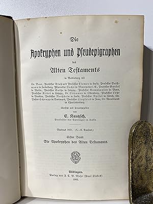 Image du vendeur pour Die Apokryphen und Pseudepigraphen des Alten Testaments mis en vente par BELCAMPO ANTIQUARIAT