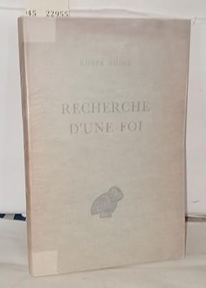 Imagen del vendedor de Recherche d'une foi a la venta por Librairie Albert-Etienne