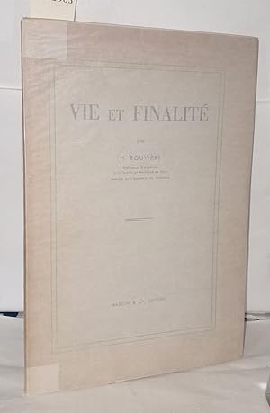 Imagen del vendedor de Vie et finalit a la venta por Librairie Albert-Etienne