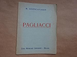Image du vendeur pour Pagliacci : Drama In Due Atti : Parole E Musica Di mis en vente par J R Wright