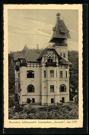Ansichtskarte Marienbad, Hotel Bismarck im Bellevueviertel