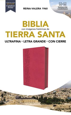 Biblia Reina-Valera 1960, Tierra Santa, Ultrafina, Letra grande, Leathersoft, Fucsia, Con cierre ...