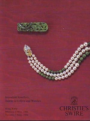 Christie's Swire Important Jewellery, Jadeite Jewellery and Watches Hong Kong 5/2/94