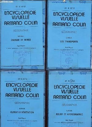 Bild des Verkufers fr Encyclopdie visuelle armand colin - Gographie U.R.S.S. : Les transports 12 diapos + relief et hydrographie 12 diapos + climat et vgtation 12 diapos + Energie et mines 12 diapos. zum Verkauf von Le-Livre
