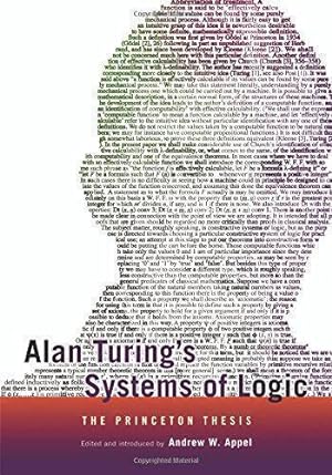 Bild des Verkufers fr Alan Turing's Systems of Logic: The Princeton Thesis zum Verkauf von WeBuyBooks