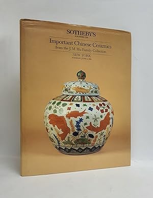 Important Chinese Ceramics from the J. M. Hu Family Collection New York June 4, 1985 [Auction Cat...