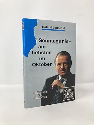 Seller image for Sonntags nie - am liebsten im Oktober for sale by Southampton Books