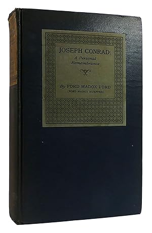 Seller image for JOSEPH CONRAD: A PERSONAL REMEMBRANCE for sale by Rare Book Cellar