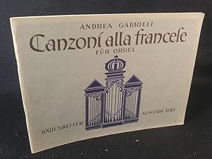 Seller image for Canzoni alla francese fr Orgel Hrsg. von Pierre Pidoux for sale by ANTIQUARIAT Franke BRUDDENBOOKS