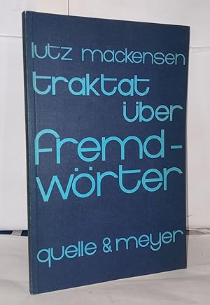 Seller image for Traktat uber Fremdworter (German Edition) for sale by Librairie Albert-Etienne