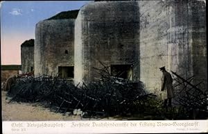 Bild des Verk�ufers f�r Ansichtskarte / Postkarte Polen, Nowogeorgiewsk, Festung Modlin, Stacheldraht, I. WK, Zerst�rte Drahthindernisse zum Verkauf von akpool.de - akpool GmbH