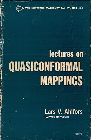 Bild des Verkufers fr Lectures on Quasiconformal Mappings zum Verkauf von Antiquariat Hans Wger