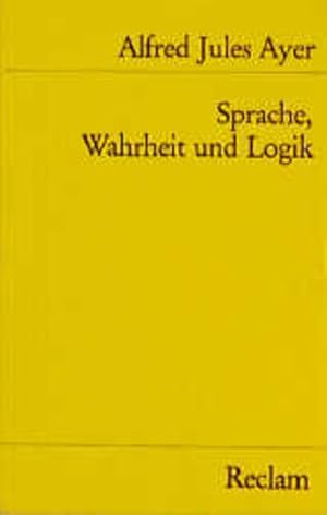 Bild des Verkufers fr Sprache, Wahrheit und Logik zum Verkauf von antiquariat rotschildt, Per Jendryschik