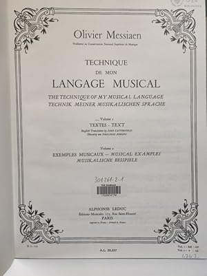Technique de mon langage musical. Vol. 2. Exemples musicaux. - Technik meiner musikalischen Sprac...