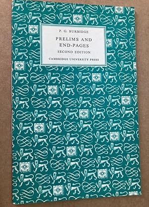 Seller image for Prelims and End-Pages. Second Edition. for sale by Plurabelle Books Ltd