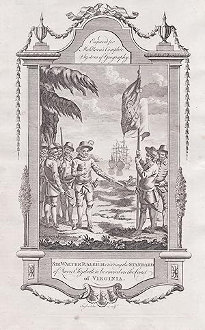 "Sir Walter Raleigh ordering the Standard of Queen Elizabeth to be erected on the Coast of Virgin...