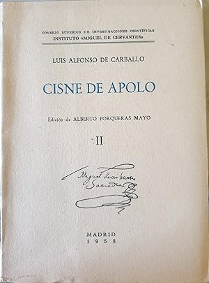 CISNE DE APOLO. TOMO II. EDICION DE ALBERTO PORQUERAS MAYO.