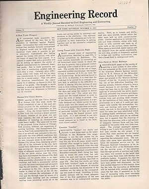 Seller image for Engineering Record: A Weekly Journal Devoted to Civil Engineering and Contracting; Volume 70, No. 18: October 31, 1914 for sale by Dorley House Books, Inc.