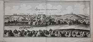 Bild des Verkufers fr Stiege F.B.L. Ambthauss auff dem Hartz". Kupferstich von Merian. zum Verkauf von Antiquariat  Braun