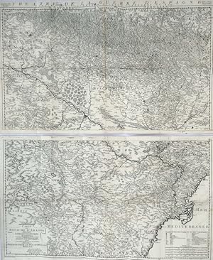 Carte du Royaume d`Aragon. Kupferstichkarte in 2 Bll. von P. Starckmann.