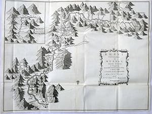 Rheni posterioris et Muesae prima stamina et Progressus. Kupferstichkarte von Johann Jacob Scheuc...