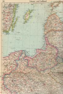 Bild des Verkufers fr Landkarte. Litauen und Lettland, Mastab 1 : 2 000 000 zum Verkauf von Antiquariat Kastanienhof