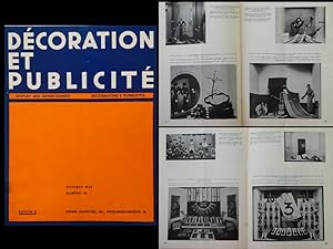DECORATION ET PUBLICITE - OCTOBRE 1936 - AGENCEMENT VITRINE MODE, ETALAGE COMMERCE