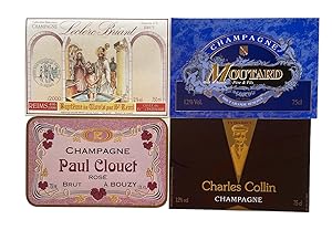 Collection of French Champagne Labels. 1970-1990s