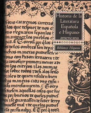 HISTORIA DE LA LITERATURA ESPAÑOLA E HISPANOAMERICANA