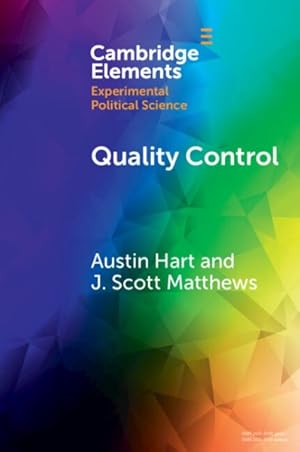 Imagen del vendedor de Quality Control : Experiments on the Microfoundations of Retrospective Voting a la venta por GreatBookPrices