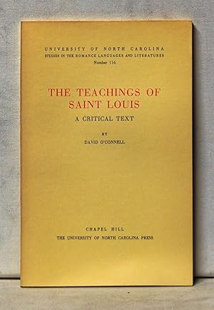 The Teachings of Saint Louis: A Critical .Text