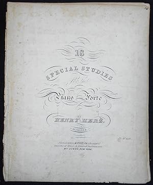 18 Special Studies for the Piano Forte by Henry Herz -- in 3 Books