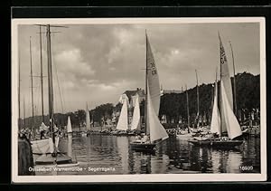 Ansichtskarte Warnemünde, Segelregatta, Segelsport