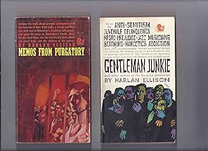 Bild des Verkufers fr 2 Volumes: Harlan Ellison: Gentleman Junkie and Other Stories of the Hung Up Generation -with Memos from Purgatory (includes: The Time of the Eye; Final Shtick; Night of Delicate Terrors, etc) zum Verkauf von Leonard Shoup