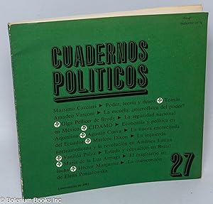 Imagen del vendedor de Cuadernos Politicos. Revista trimestral publicada por Ediciones Era numero 27, enero-marzo de 1981 a la venta por Bolerium Books Inc.