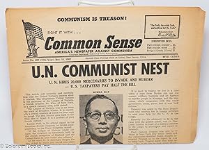 Imagen del vendedor de Common Sense: America's newspaper against Communism; issue no. 397, Dec. 15, 1962: U.N. Communist Nest; U.N. Hires 20,000 Mercenaries to Invade and Murder - U.S. Taxpayers Pay Half the Bill a la venta por Bolerium Books Inc.