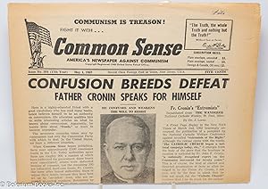 Imagen del vendedor de Common Sense: America's newspaper against Communism; issue no. 384, May 1, 1962: Confusion Breeds Defeat; Father Cronin Speaks for Himself a la venta por Bolerium Books Inc.