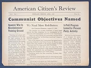 American Citizen's Review. Vol. 1 no. 1 (April 1939)