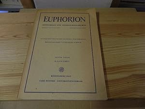 Seller image for Euphorion. Zeitschrift fr Literaturgeschichte. Dritte Folge. 51. Band 1. Heft for sale by Versandantiquariat Schfer