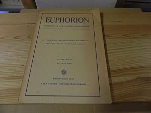 Imagen del vendedor de Euphorion. Zeitschrift fr Literaturgeschichte. Dritte Folge. 51. Band 1. Heft a la venta por Versandantiquariat Schfer