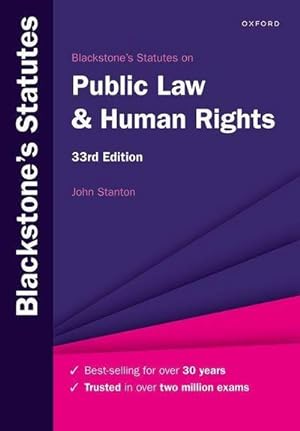 Bild des Verkufers fr Blackstone's Statutes on Public Law & Human Rights zum Verkauf von AHA-BUCH GmbH