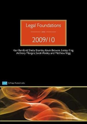 Image du vendeur pour Legal Foundations 2009/2010 (CLP Legal Practice Guides) mis en vente par WeBuyBooks