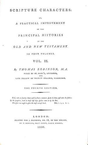 Seller image for Scripture Characters , Volume III , Containing the First Part of the Principle Histories in the New Testament for sale by WeBuyBooks