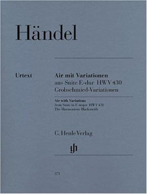 Image du vendeur pour Air with Variations from Suite in E major (The Harmonious Blacksmith) - piano - (HN 371) mis en vente par WeBuyBooks