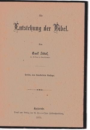 Bild des Verkufers fr Entstehung der Bibel. zum Verkauf von Schrmann und Kiewning GbR