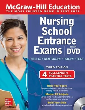 Bild des Verkufers fr McGraw-Hill Education Nursing School Entrance Exams with DVD, Third Edition [With DVD] zum Verkauf von moluna