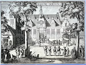 Antique print, etching | The old military base in Haarlem, published 1688, 1 p.